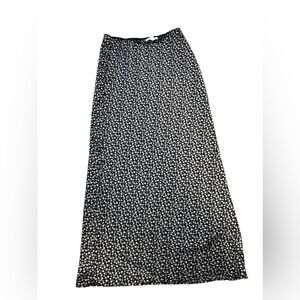 Topshop Floral Long Blue and Black Maxi Skirt